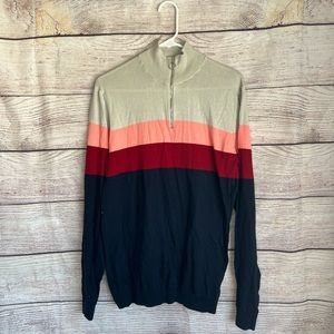 ASOS design collar neck striped long sleeve sz XL